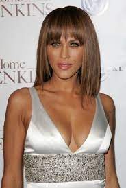 Nicole Ari Parker Highlighted Bangs Shoulder Length Straight Hair Straight Hairstyles Cool Hairstyles Highlighted Bangs
