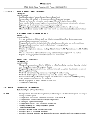 Mobile app testing is crucial for creating a powerful application. Mobile Test Engineer Resume Samples Velvet Jobs