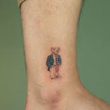 Small Bear Dad Tattoo Design On Ankle Tattoos For Guys Animal Tattoos For Women Bear Tattoo Designs