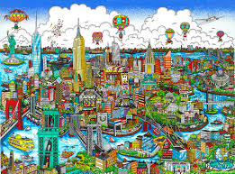 Find many great new & used options and get the best deals for charles fazzino 1000 pc jigsaw puzzle manhattans martinis moonlight nyc pop art at the best online prices at ebay! High Above New York City Fazzino