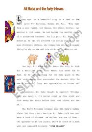 Check spelling or type a new query. Ali Baba And The 40 Thieves 1st Of A Set Of 5 Esl Worksheet By Isabelucha