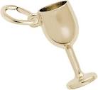 Amazon.com: Rembrandt Wine Glass Charm - Metal - 10K Yellow Gold ...