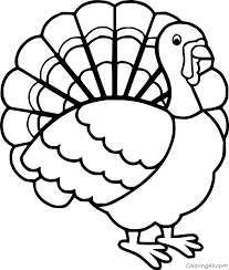 Download this adorable dog printable to delight your child. Easy Simple Turkey Coloring Page Coloringall
