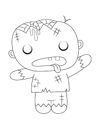 Learn about famous firsts in october with these free october printables. Printable Cute Zombie Coloring Page