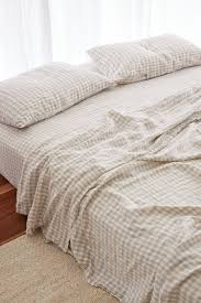 Shop for gingham sheets queen online at target. Beige Gingham French Linen Bedding Beige Gingham French Linen Bedding Beige Gingham Sheets And Quilt Cover Cute Bed Sheets Beige Bed Linen Linen Bed Sheets