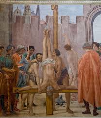 Peter was crucified upside down because he saw himself unworthy to be the crucifixion was made for for the cerasi chapel in the church of santa maria del popolo in rome, where it still is today. Pin On Art And Architecture In Italy