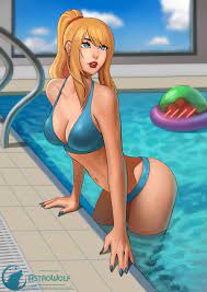 Astrowolf_Art on X: Here is my bikini Samus again for Bikini day  t.cottQBLei9PM  X