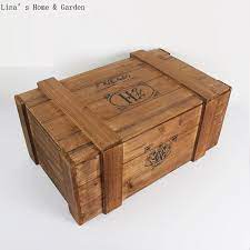 Wooden crates have been around for ages, storing everything from hand tools to produce when watertight seals aren't necessary. Rustic Vintage Solid Handmade Wooden Crate With Lid Storage Boxes Bins Aliexpress