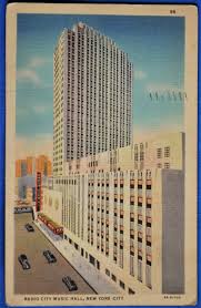 Radio City Music Hall New York City Ny Linen Postcard Etsy In 2020 City Postcard Radio City Music Hall New York City Buildings