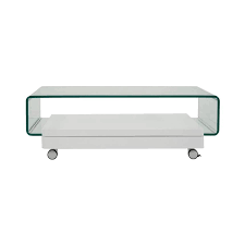 Vintage industrial coffee table with wheels. Clove Ii White Coffee Table W Casters El Dorado Furniture