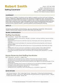 Staffing Coordinator Resume Samples Qwikresume