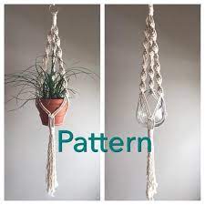 If you plan to make a longer planter, you will need more cord. Lyric Single Macrame Pattern Beginner Pdf Diy Hanger Single Beginner Basic Instructions Macrame F Macrame Patterns Macrame Plant Hanger Patterns Plant Hanger