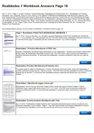 Now is the time to make today the first day of the rest of your life. Realidades 1 Workbook Answers Page 16 Nocread Com Pages 1 3 Flip Pdf Download Fliphtml5