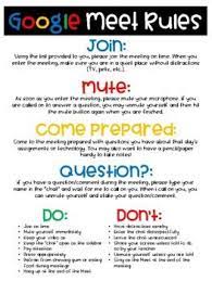 Google Meet Zoom Rules Google Classroom Elementary Digital Learning Classroom Teaching Classroom
