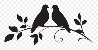 Download Hd Dove Png Clipart Silhouette Love Birds Clipart Black And White Transparent Png And Use The Free Clipart F Bird Clipart Love Birds Bird Silhouette