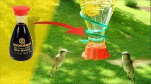 The Easiest Cheapest Hummingbird Feeder Ever From Soy Sauce Youtube