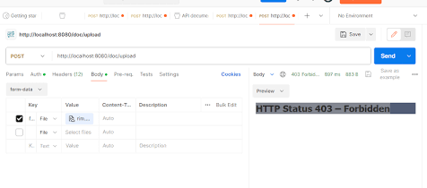 Testing the REST API endpoint via Postman, AI generated