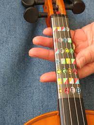 A fretless finger guide can be as simple as a vinyl cling that you add to your fingerboard that helps you to find the first position for your fingers by indicating where your fingers go based on a numbering system or color coding or a combination of both. Amazon Com Fretless Finger Guide For Full 4 4 Size Violin Musical Instruments