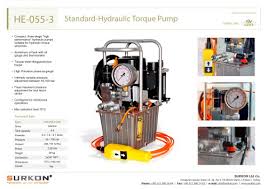 A standard pump can generate up to 10,000 psi, and allow you to adjust the torque setting on the hydraulic wrench. 800 Bar Torque Pump Juwel Schraubtechnik Gmbh Pdf Catalogs Technical Documentation Brochure