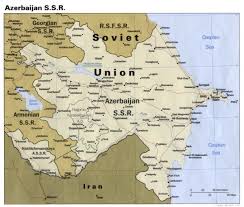 Las regiones y las ciudades de la lista, con marcada en los. Mapas Politico De Azerbaiyan
