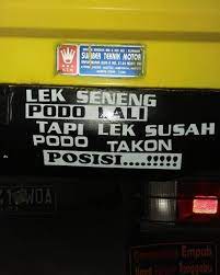 Maybe you would like to learn more about one of these? 10 Tulisan Di Bak Truk Ini Lucunya Bikin Ngakak Seharian Mobimoto Com