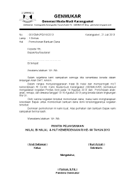 Panitia smasa art festival 2018 sma negeri 2,1 yogyakarta. Contoh Surat Permohonan Bantuan Dana Halal Bihalal