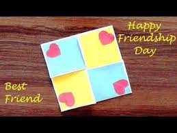 That is why it is a natural thing to assume that you can write a cute ditty or poem that your friend will find funny and burst into laughter. Diy Easy And Beautiful Card For Friendship Day How To Make Friendship Day Card Easy Youtube