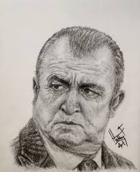 Portrait of @fatihterim @galatasaray @galatasaraysk @galatasaraytv  @galata.saraygram Portraits by @habby_7_art . Charcoal and 6B #pencil  #charcoal #Izmir #Turkey #Karakalem #cizim #Habby7 @habby_7_art  #galatasaray1905 #galatasaray #galata #fatihterim
