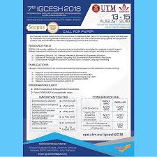Mjcs is an acronym for malaysian journal of computer science. Igcesh 2018 7th International Graduate Conference On Engineering Science And Humanities 7th Igcesh Dear All Postgraduate Student Society Pgss Universiti Teknologi Malaysia In Collaboration With School Of Graduate Studies Sps Universiti