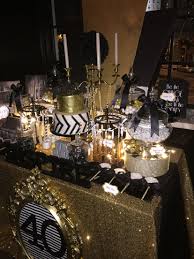 Black And Gold Candy Buffet Ideas Black White And Gold Candy Buffet With A Glamorous 2 Tier Fondant Cake Brushed With Edible Gold Shimmer Mirro Gold Candy Buffet Gold Party Gold Dessert Table