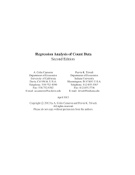 Regression And Linear Modeling Best Practices And Modern Methods Pdf Pdf Regression Analysis Of Count Data 2nd Ed