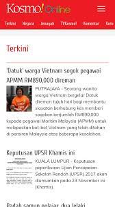 Harian metro publishes daily the latest news from malaysia and around the world. Kosmo Online For Android Apk Download