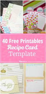 Food bloggers and recipe creators know how important it is to have a consistent look to the recipes they publish. 40 Recipe Card Template And Free Printables Tip Junkie