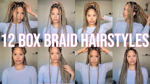 Braid in extensions for a longer length. 12 Box Braid Hairstyles How To Style Box Braids Youtube