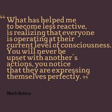 What Has Helped Me To Become Less Reactive It S Realizing That Everyone Is Operating At Their Current Level O Levels Of Consciousness Memes Quotes Cool Words