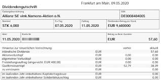 Wir bedanken uns, dass sie dabei waren und freuen uns, sie am 4. Kassenzettel Allianz Dividende 2020 Schwarzgeld