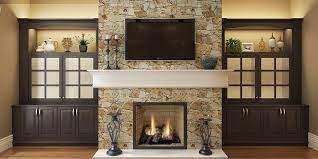 Because there is no chimney, anyone can add a free standing electric fireplace to their space, whether you're living in a home, apartment, or studio. European Style Built In Tv Cabinet Around Fireplace Tv17 L04
