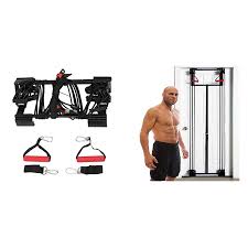 Body By Jake Tower 200 Door Gym Home Gym Exercise Workout System With Chart Guide Dvd And Bonus Straight Bar