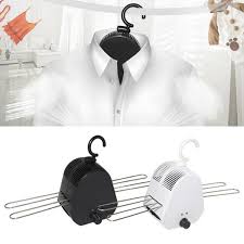 A smaller clothes airer can be portable and collapsible. Clothes Dryer Folding Electric Clothes Drying Rack Portable Mini Clothing Shoes Heater Fast Drying Hanger Outdoor Travel Wish