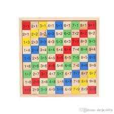 2019 2018 Multiplication Table Math Toy 9x9 Double Side Pattern Printed Board Colorful Wooden Figure Block Kids Educational Toy From Pop_goods 8 91