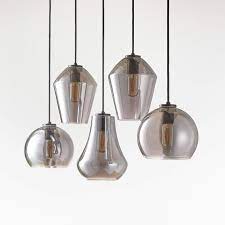 This pendant light is a stunning addition to your home. Arren Black Linear 5 Light Pendant With Silver Mixed Shades Crate And Barrel