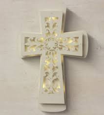Hidden led lights illuminate candles, lanterns, and lighthouses in each piece, attracting attention with their gentle glow. Fleur De Lis Lighted Wall Cross Christianbook Com