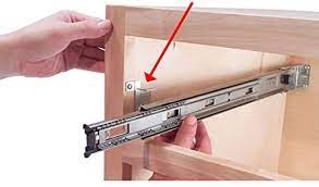 Get the slide length right. Ball Bearing Slide Front Mounting Brackets Ball Bearing Slide Front Face Frame Bracket Metal Amazon Com