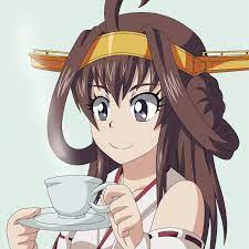 lewdamone, kongou (kancolle), kantai collection, animated, animated gif,  10s, 1girl, ahoge, blush, cup, double bun, drinking, drooling, ecstasy,  foodgasm, green background, hair bun, hairband, head rest, headgear, heart,  heart-shaped pupils, mouth drool,