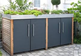 Nebengebaude Gartenhauser Und Mullhauser Stahlelemente Com In 2020 Mullhauschen Mulltonnenhaus Mulltonnen Verstecken