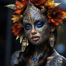 Creative and colorful facial look by photographer danielle keohane iconic  album covers realistic det