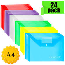 Trouvez les fournisseurs ou commandez vos équipements en chemise porte documents sur le plus grand catalogue de produits pro sur internet ! Chemises Simples 24 Pcs A4 Pochette Porte Document Transparente Chemise Pochette Polypropylene Avec Bouton Pression Pochette Plastique Fournitures De Bureau