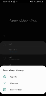 Open settings, click on apps, tap on the troublesome app, and choose force stop. Anyone Experiencing Problems With S8 Camera App Keeps Crashing When I Try To Change Resolutipn Yes Ive Cleared Data Cache Already Samsung