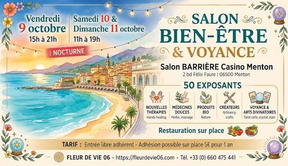 SALON Bien-&ecirc;tre & Voyance &agrave; Menton (06) - Salons Bien-&Ecirc;tre