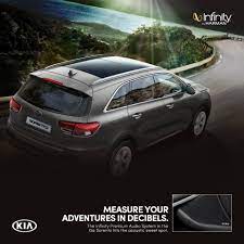 Infinity The Infinity Premium Audio System In The Kia Sorento Includes 12 Speakers 630 Watts And Clari Fi Music Restoration Technology To Take Your Roadtrips To A Whole New Level Roadtoloudwire Kia